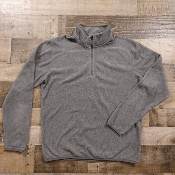 The North Face Men’s Gray Polartec Quarter-Zip Fleece Pullover Size Medium - Picture 1 of 11